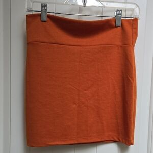 Vibrant Orange Mini Skirt Youth Girl Large